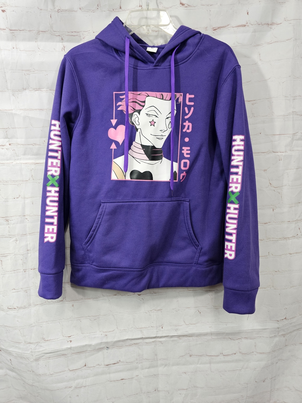 Anime Graphic Purple Hoodie with Pink Accents